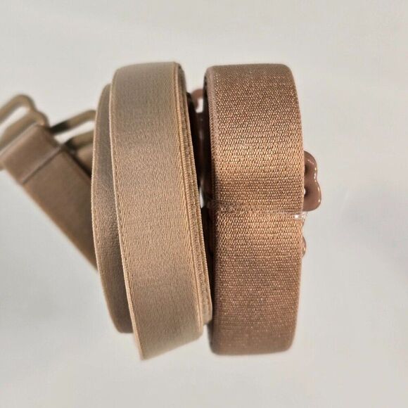 2 Pairs Bra Shoulder Strap Replacement Adjustable Tan Color And Beige Sparkle - Picture 1 of 6